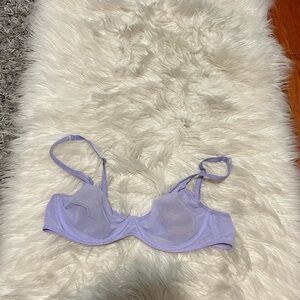 Purple sheer bra